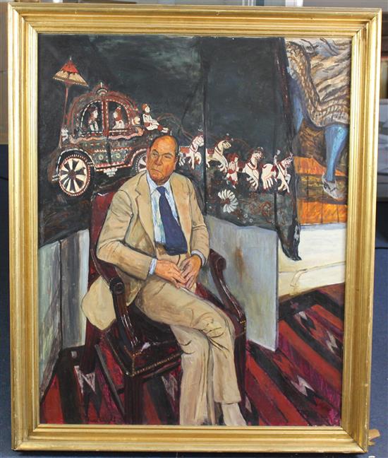 § Carel Weight (1908-1997) Portrait of Thomas Handworth FRIBA, 38 x 30in.